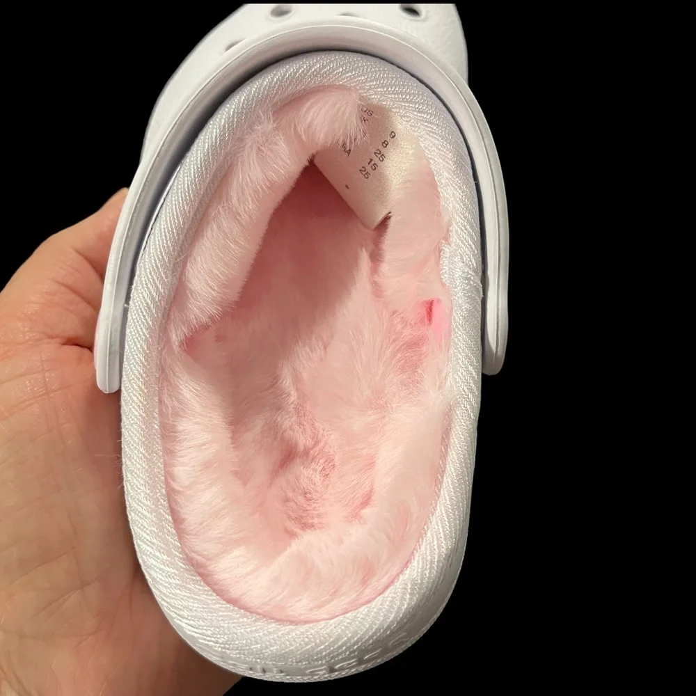 Skechers Toddler Girls Faux Fur Lined Clog Size 8-10 Pink Lavander‎ White